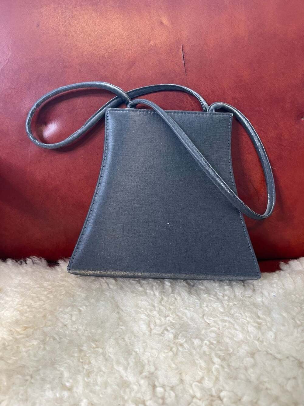 Black Satin Evening Bag – Vintage Style Crossbody Formal Purse